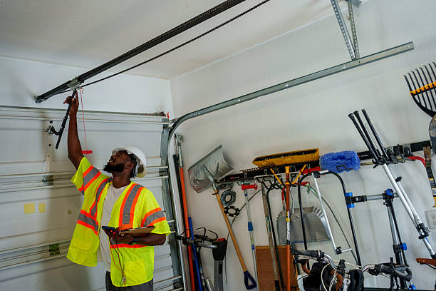 Professional Garage Door Off Track Repair technician working in Lake of the Woods County County, MN